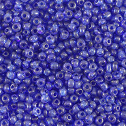 Glasperlen rocailles 11/0 (2mm) Transparent royal blue